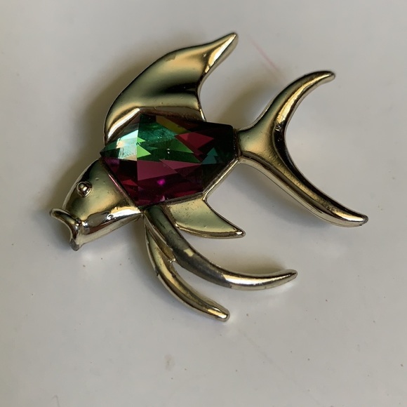 Vintage Sarah Coventry fish brooch in silver tone - Picture 5 of 12